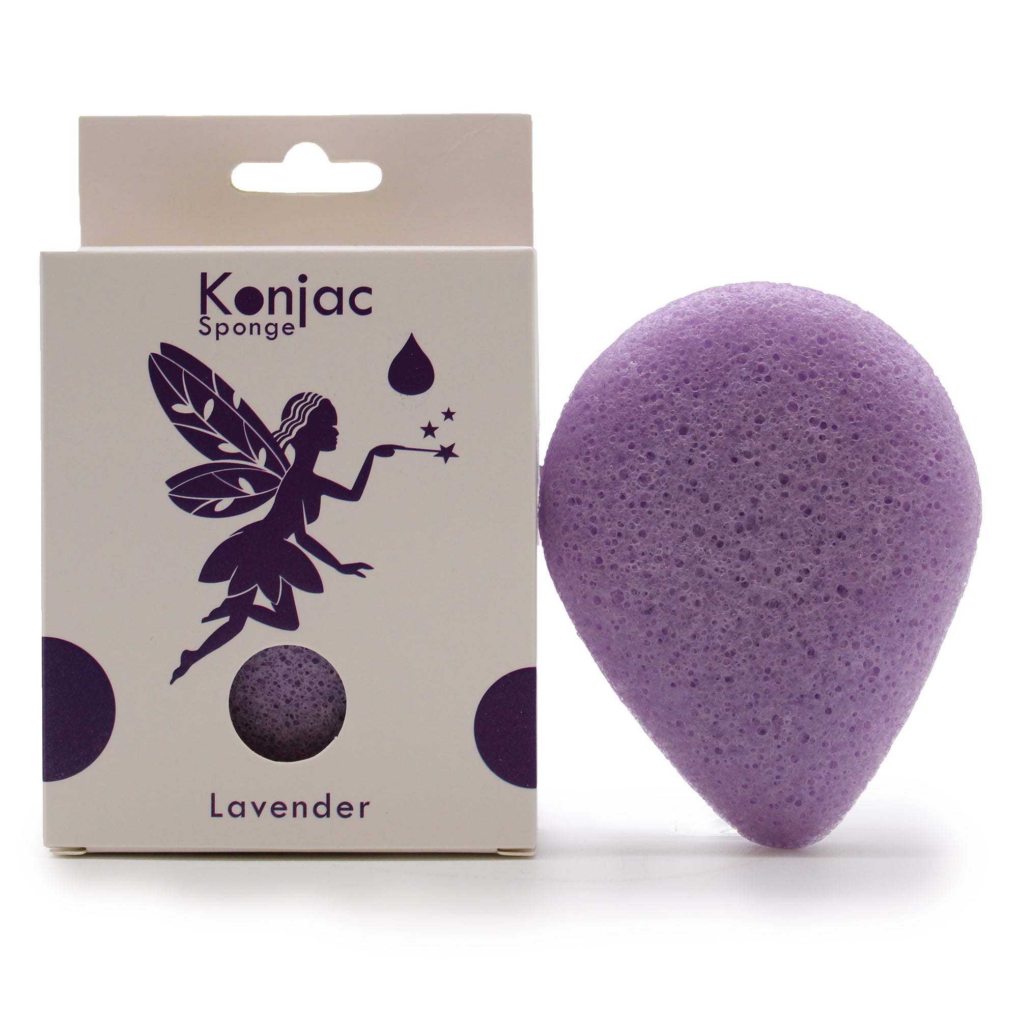 Lavender - Calming - Teardrop Konjac Sponge
