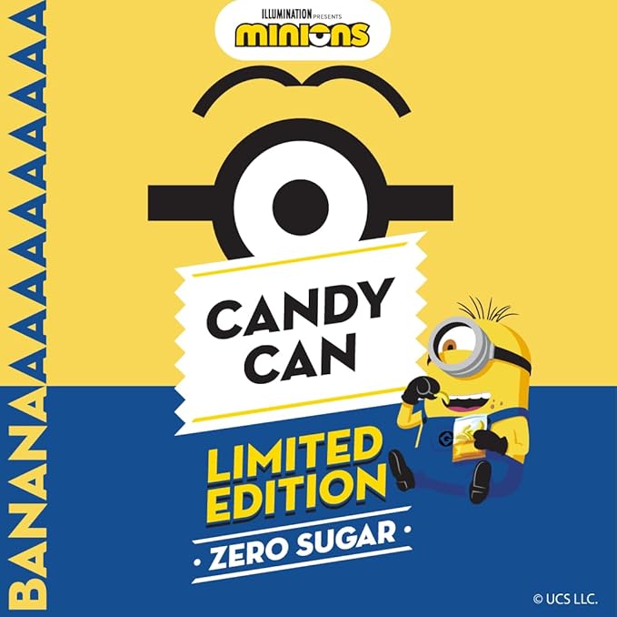Candy Can, Minions, Banana Candy, Fizzy Drink, Nostalgic American Soda Flavours, Despicable Me, Sugar Free, Sparkling Pop Can