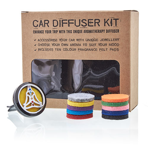 Pewter Yoga Chakra - Car Diffuser Kit