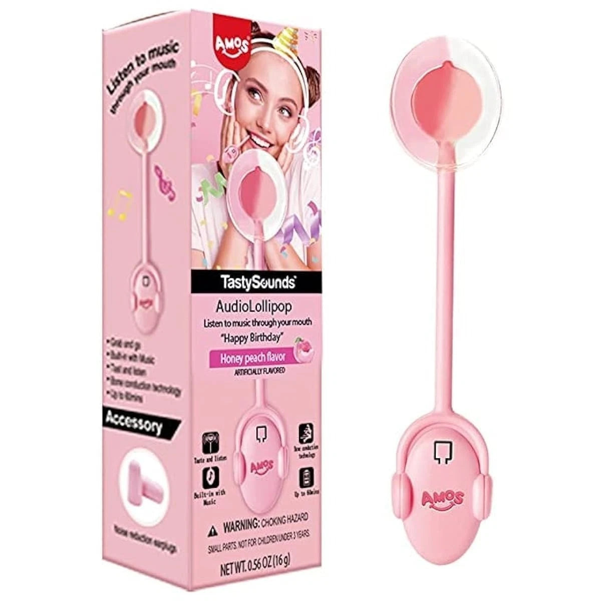 Amos Tasty Sounds Lolli Pop Peach