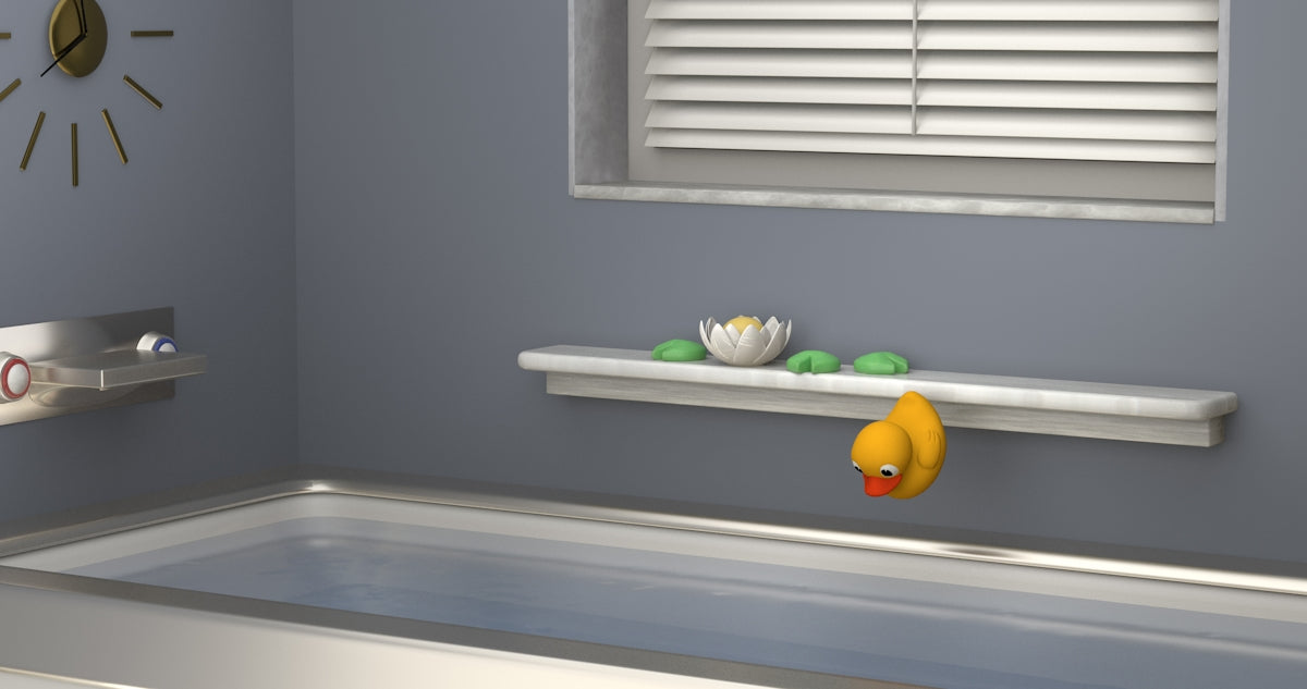 A bathroom scene with focus on the tub