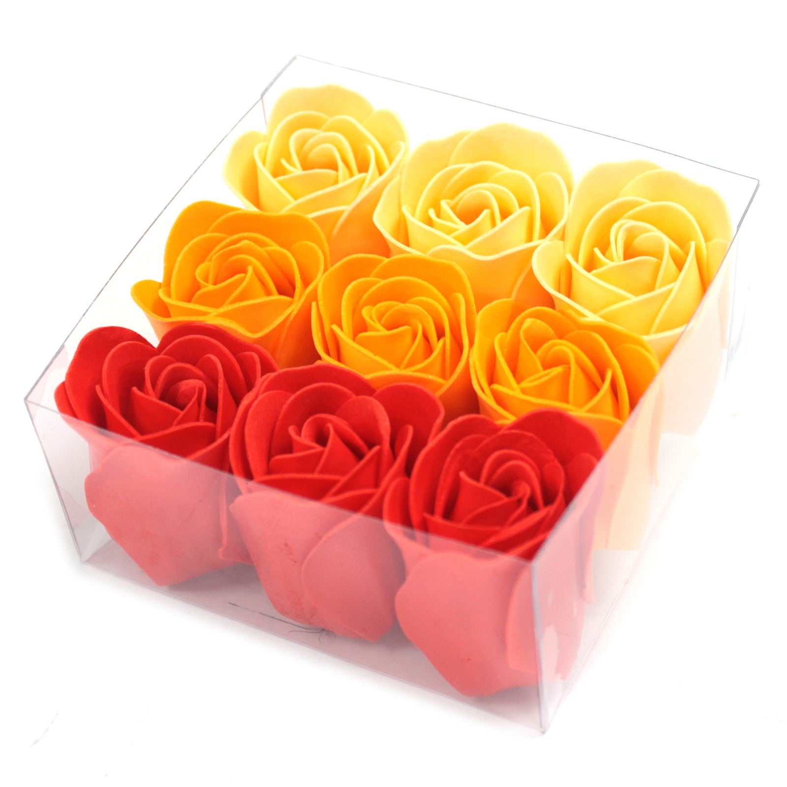 Set of 9 Soap Flowers - Peach Roses