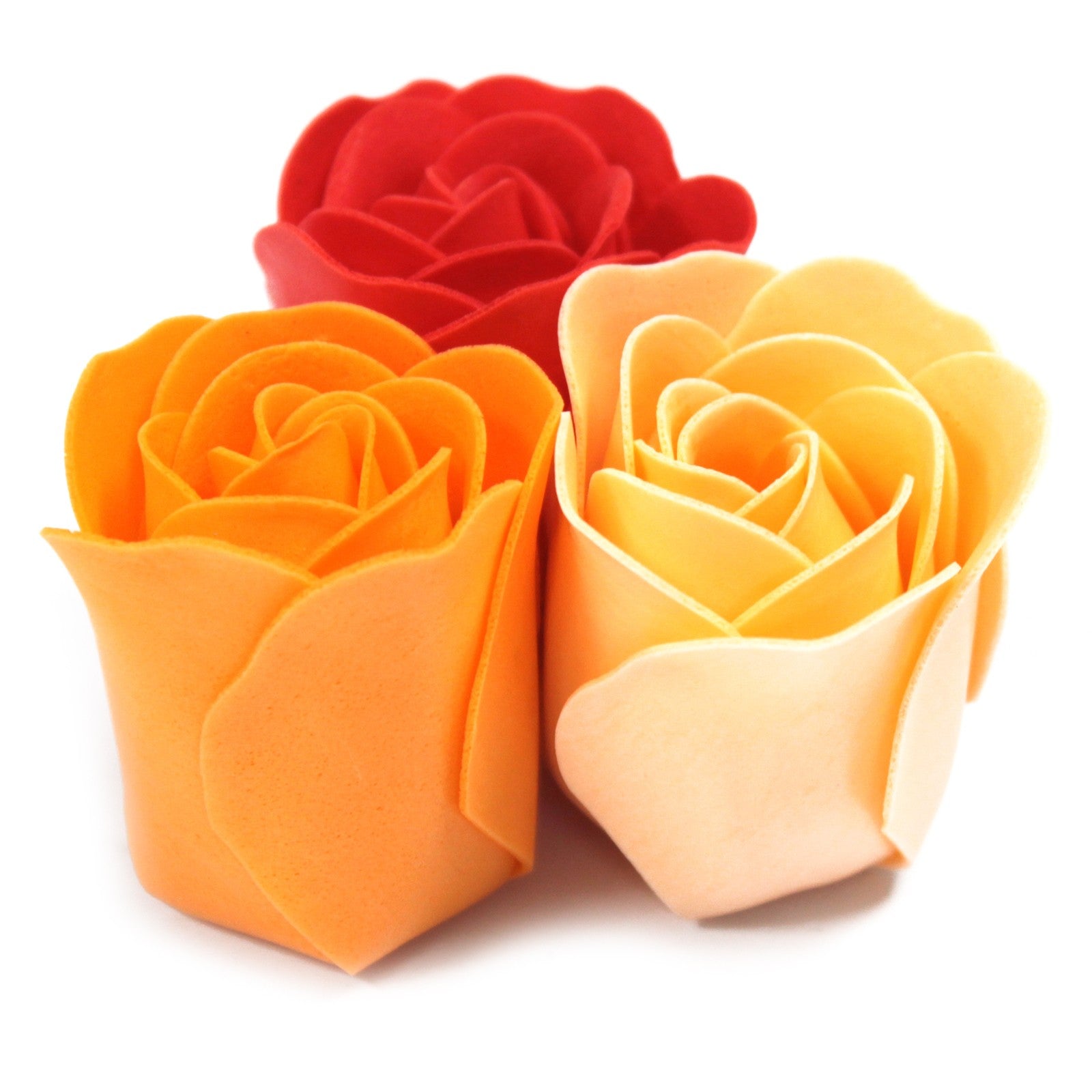 Set of 9 Soap Flowers - Peach Roses