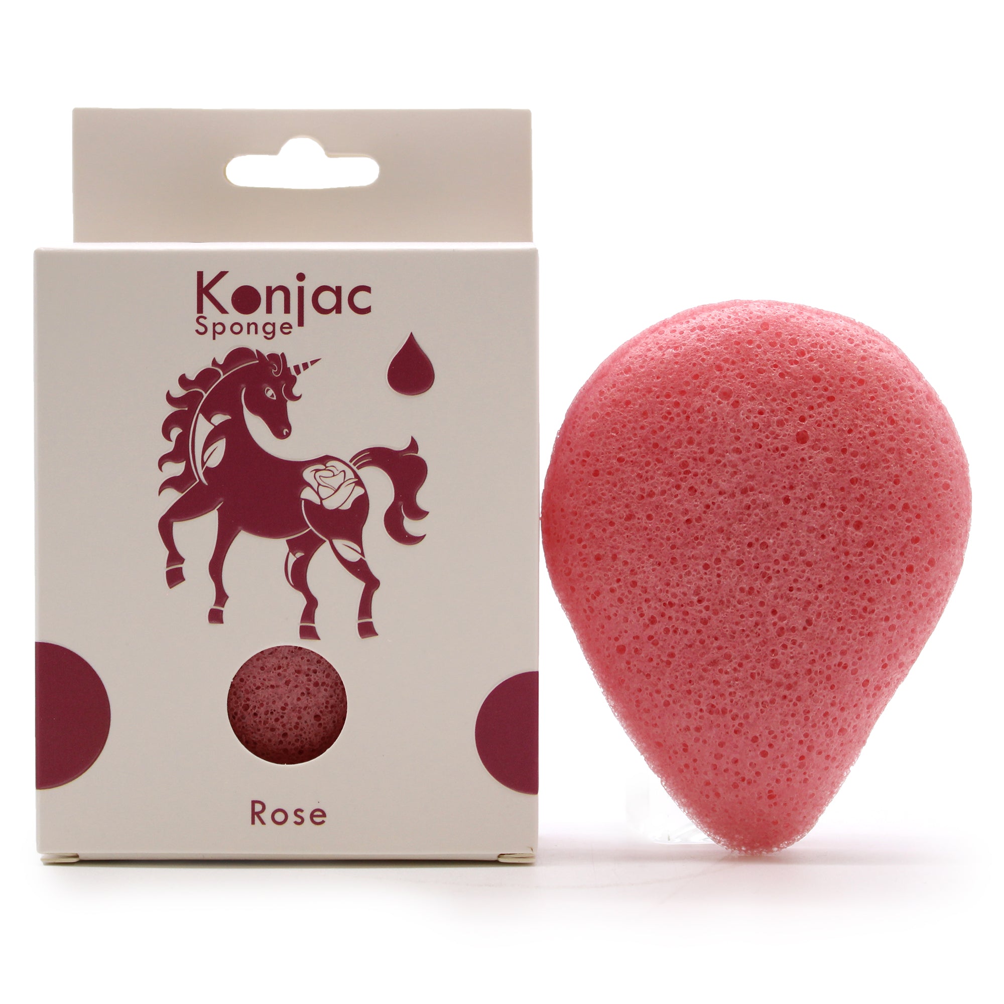 Rose - Anti-aging - Teardrop Konjac Sponge