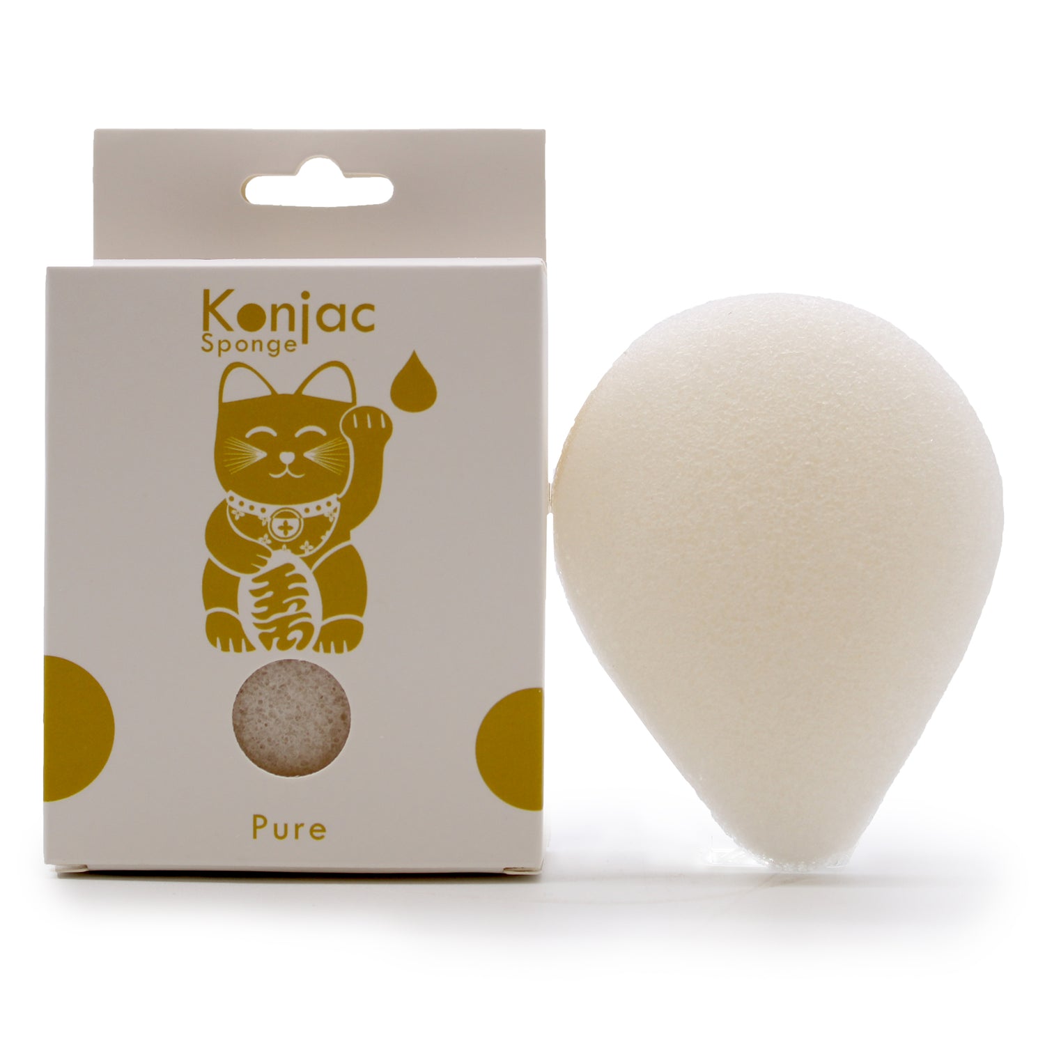 Natural - Sensitive skin - Teardrop Konjac Sponge