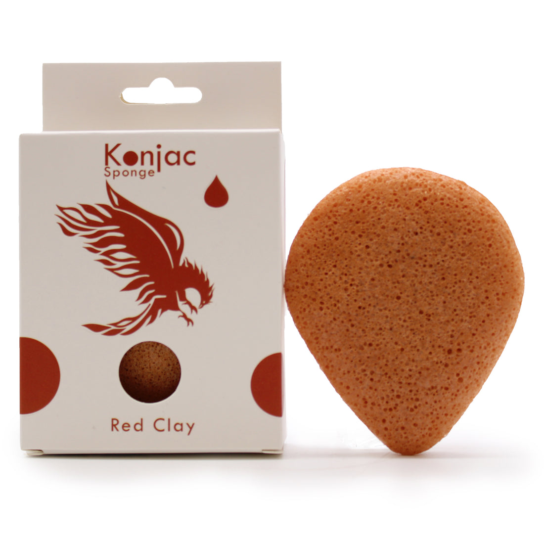 Red Clay - Rejuvenating - Teardrop Konjac Sponge