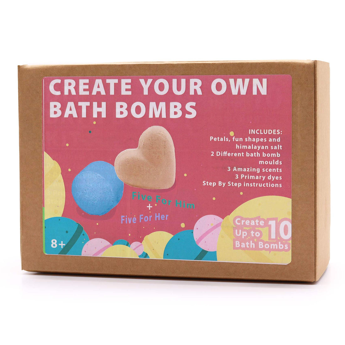 Bath Bomb Kit - Five for Her &amp; Five for Him