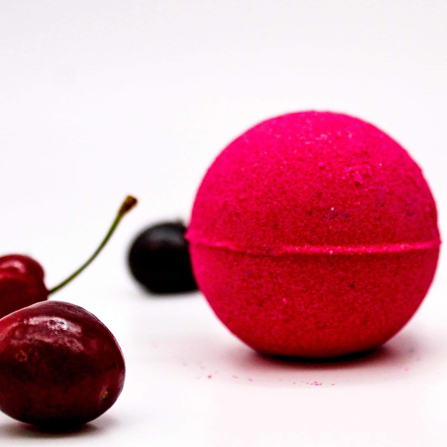 Round Bath Bomb Scented Black Cherry