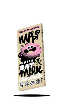 White Raspberry Happi Vegan Oat M!lk Chocolate Bar - 40g