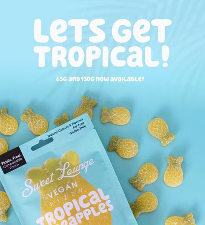 Fizzy Vegan Tropical Pineapples (Plastic-Free) 65g