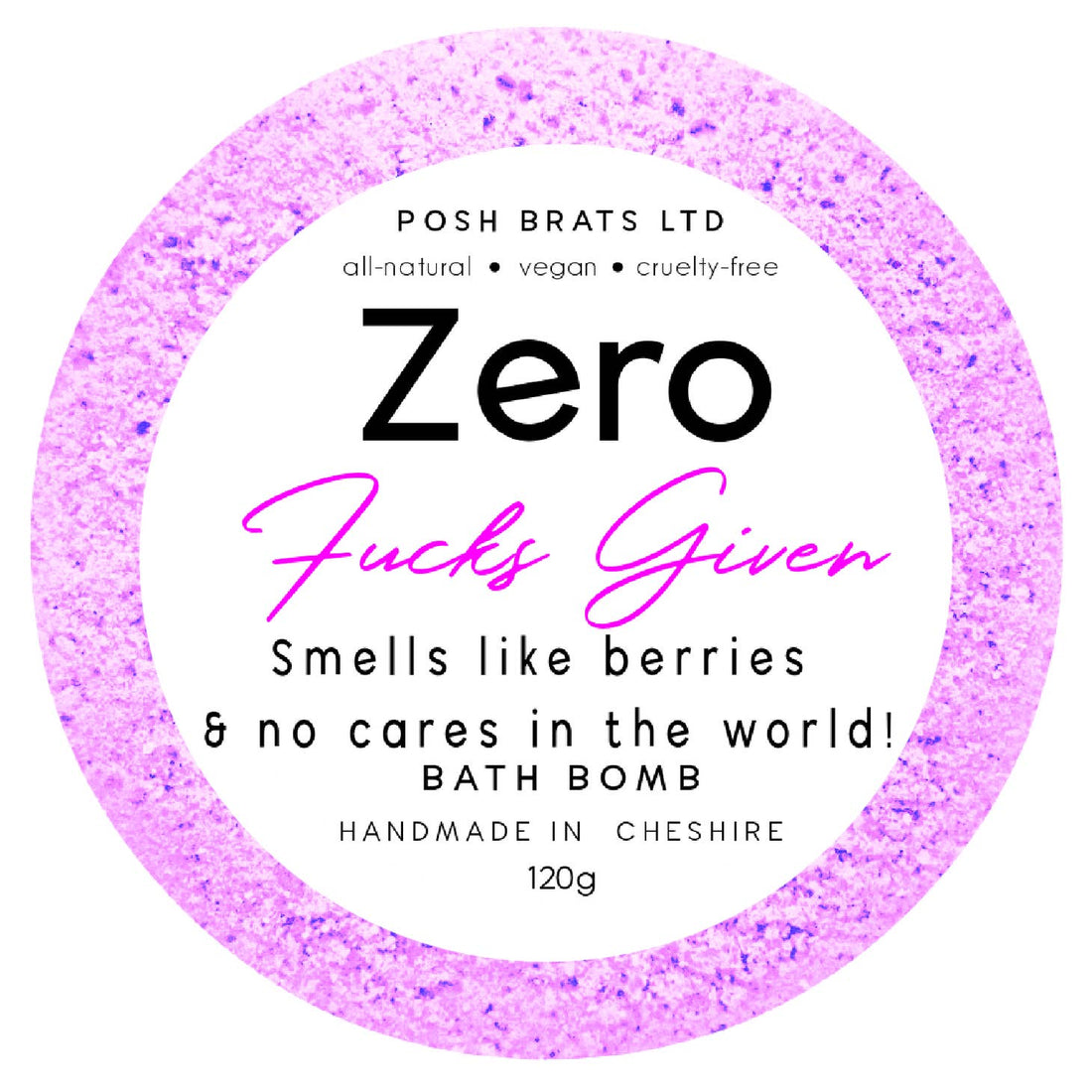 Zero Fucks Given Fizzy Bath Bomb