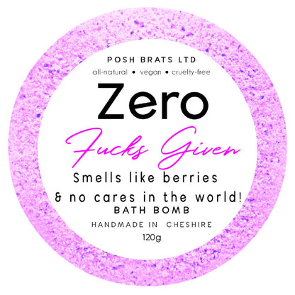 Zero Fucks Given Fizzy Bath Bomb