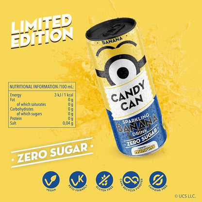 Candy Can, Minions, Banana Candy, Fizzy Drink, Nostalgic American Soda Flavours, Despicable Me, Sugar Free, Sparkling Pop Can