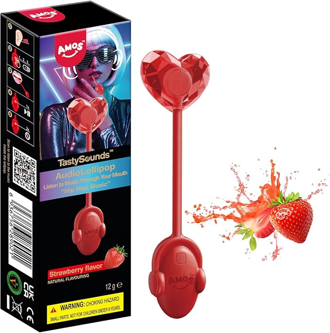 Amos Tasty Sounds Lolli Pop Strawberry