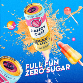 Candy Can, Rocket Ice Lolly, Fizzy Drink, Nostalgic American Soda Flavours, Sugar Free, Sparkling Pop Can