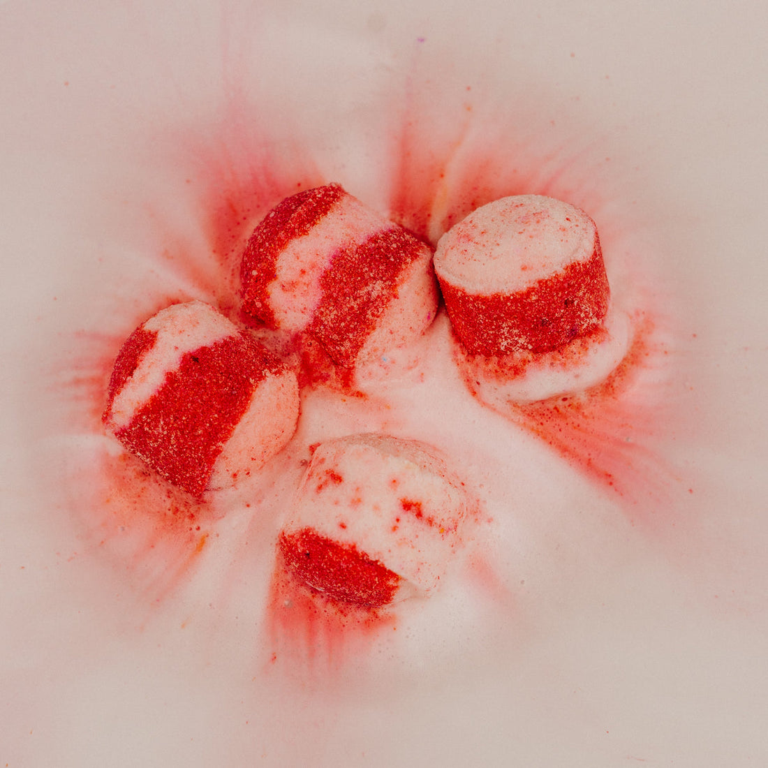 Candy Cane Mini Bath Bombs