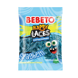 Bebeto Sour Blue Raspberry Spaghetti Happy Laces 70g