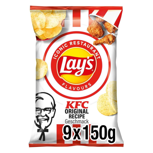 Lays KFC Crisps – Chicken Flavour with KFC’s 11 Herbs &amp; Spices 150g