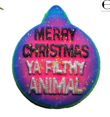 Merry Christmas Ya Filthy Animal Bauble Bath Bomb