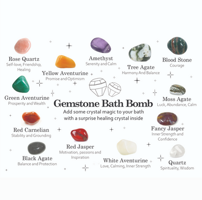 Gemstone Bath Bomb - Raspberry &amp; Pomegranate