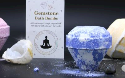 Gemstone Bath Bomb - Set of 4 Different Scents