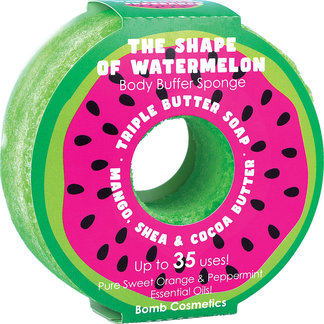 The Shape of Watermelon Donut Body Buffer Sponge