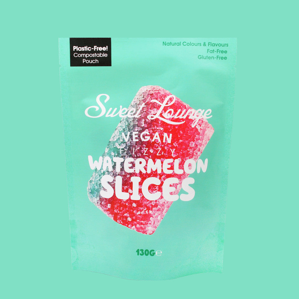 Fizzy Vegan Watermelon Slices (Plastic-Free) 130g Share Bag