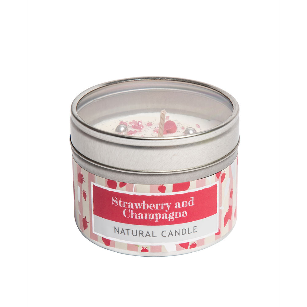Strawberry and Champagne Tin Candle