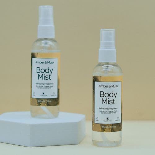 Body Spray Mist Scented Amber & Musk