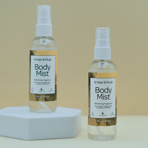 Body Spray Mist Scented Amber &amp; Musk