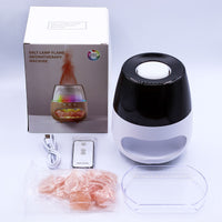 Salt Stone Flame Effect Aroma Diffuser  - White USB - Colour Change and Timer