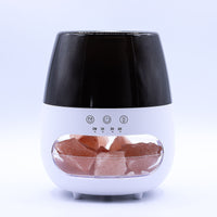 Salt Stone Flame Effect Aroma Diffuser  - White USB - Colour Change and Timer