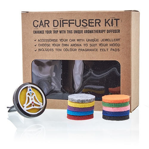Pewter Yoga Chakra  - Car Diffuser Kit