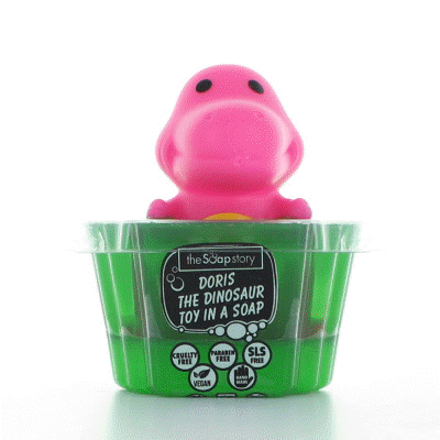 Toy in Soap with Doris the Dinosaur