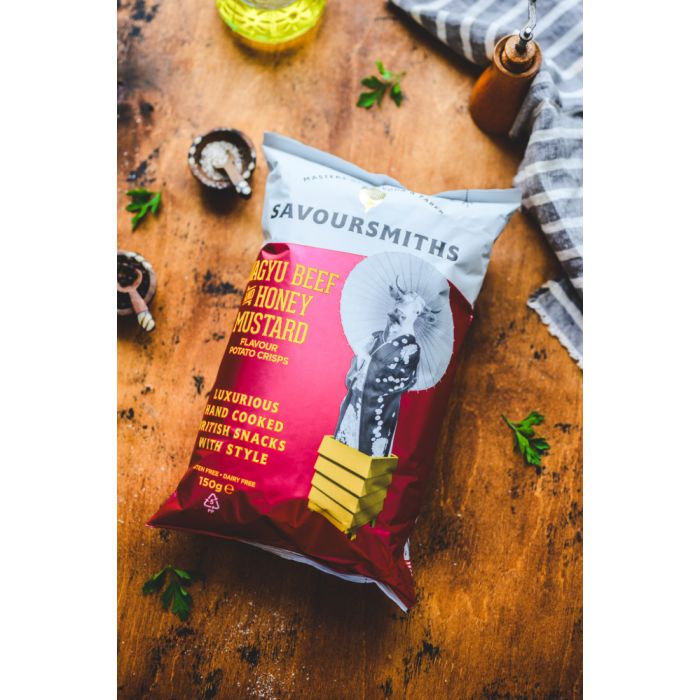 Wagyu Beef and Honey Mustard flavour Potato crisps (VEGAN)