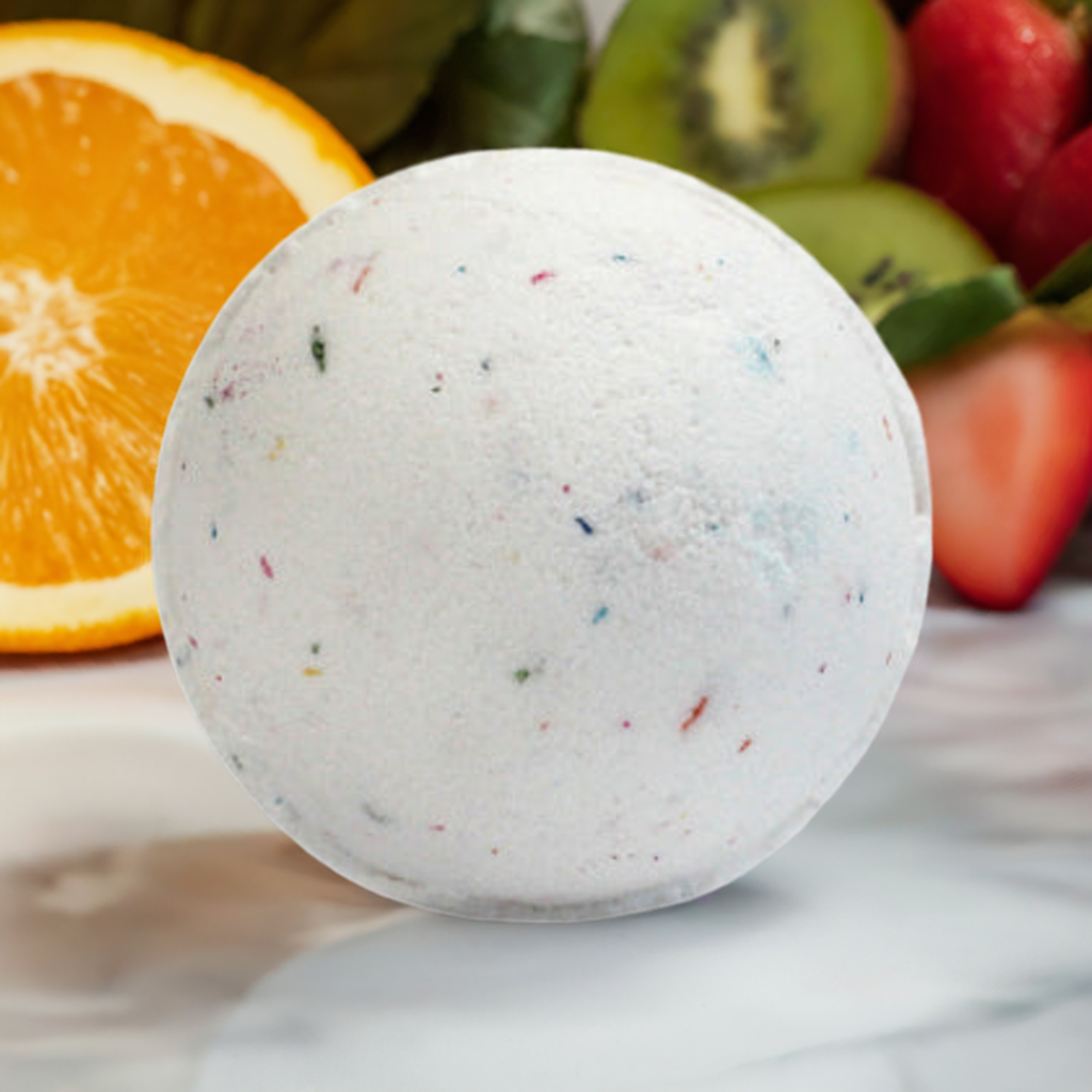 Tutti Fruiti Dessert Bath Bomb - White &amp; Multi