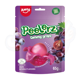 Amos Peelerz Gummy Grape 65g (Halal)