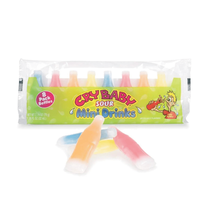 Nik-L-Nip Cry Baby Sour Wax Bottles (8 Pack)