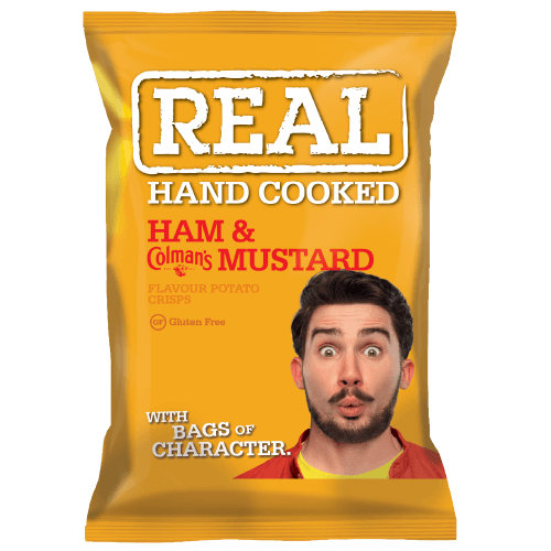 Real Hand Cooked Ham &amp; Mustard Crisps 35g