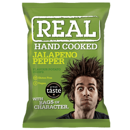 Real Hand Cooked Jalapeno Pepper Crisps 35g