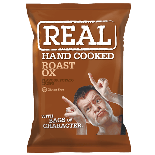 Real Hand Cooked Roast Ox Crisps 35g