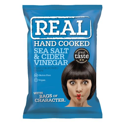 Real Hand Cooked Sea Salt &amp; Cider Vinegar Crisps 35g