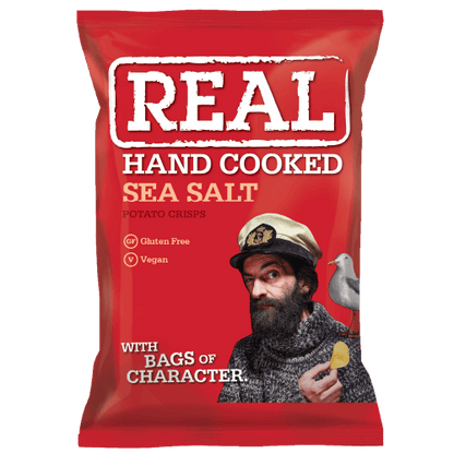 Real Hand Cooked Sea Salt Crisps 35g