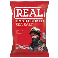 Real Hand Cooked Sea Salt Crisps 35g