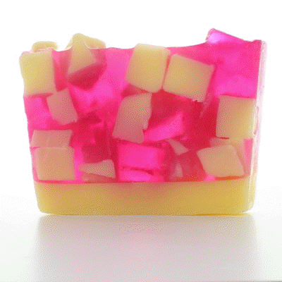 Rhubarb &amp; Custard Soap Slice