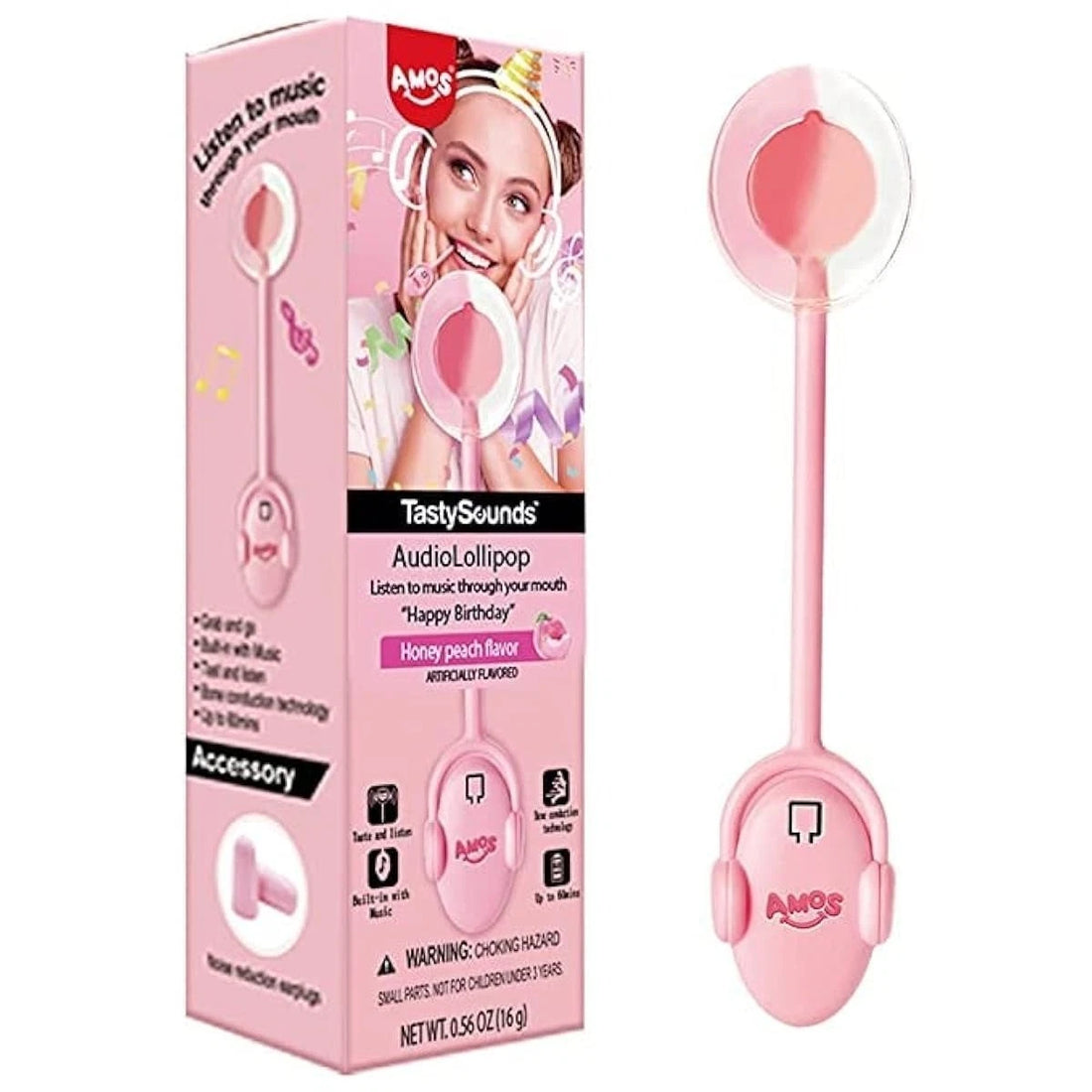 Amos Tasty Sounds Lolli Pop Peach