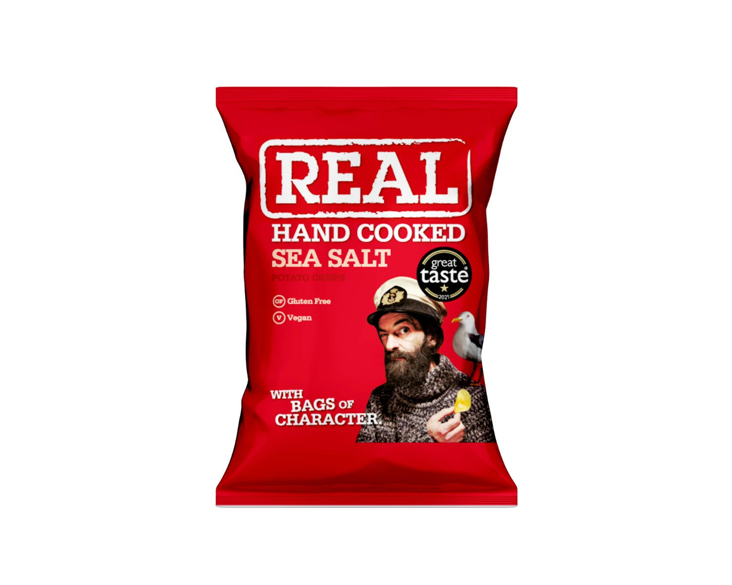 Real Hand Cooked Sea Salt Crisps 35g