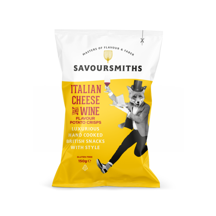 Italian Cheese and Wine Flavour Potato crisps