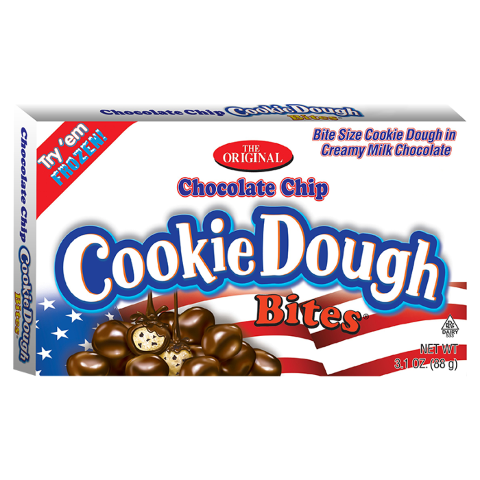 Red, White &amp; Blue Cookie Dough Bites Chocolate Chip