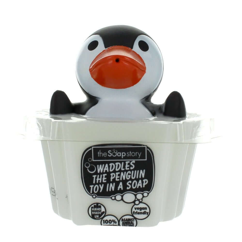 Waddles the Penguin Toy in Soap